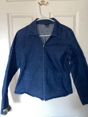 Eileen Fisher Denim Zip-Up Jacket